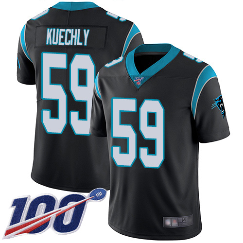 Carolina Panthers Limited Black Youth Luke Kuechly Home Jersey NFL Football #59 100th Season Vapor Untouchable->women nfl jersey->Women Jersey